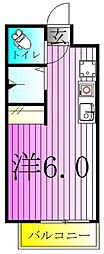 Glanz綾瀬 ワンルームの間取図画像