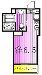 Glanz北千住2 ワンルームの間取図画像
