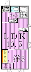 ラヴィエント綾瀬 1LDKの間取図画像
