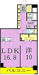 ロイヤルパークスシーサー 1LDKの間取図画像