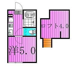 ジャスミンテラス五反野 1Kの間取図画像