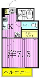 グラントワ谷在家 1Kの間取図画像