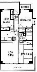 ドゥーブル水元 3LDKの間取図画像