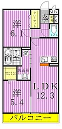 RSA3 2LDKの間取図画像