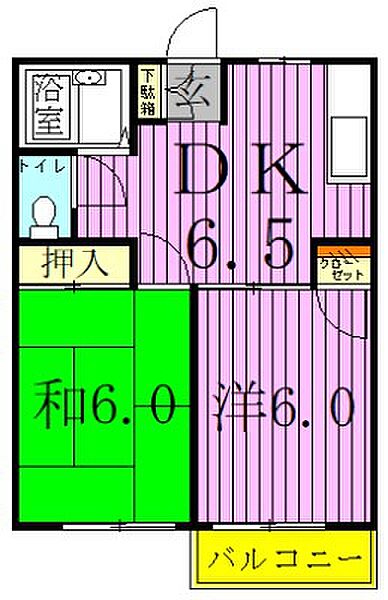 エリールI 102｜東京都足立区関原２丁目(賃貸アパート2DK・1階・40.00㎡)の写真 その2