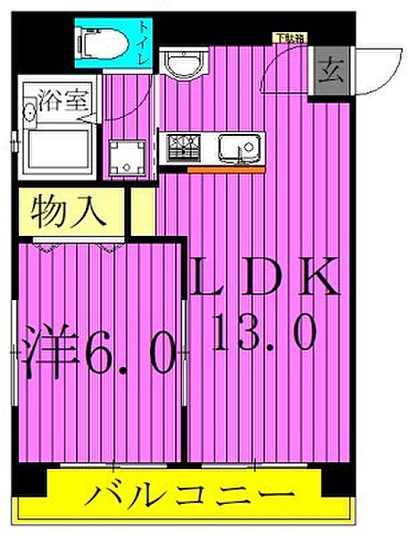 メゾンパークス 603｜東京都足立区加平１丁目(賃貸マンション1LDK・6階・38.88㎡)の写真 その2