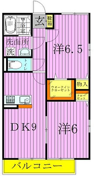 ロイヤルヒル　East 101｜東京都足立区六木３丁目(賃貸アパート2DK・1階・50.28㎡)の写真 その2