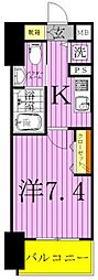 dips北千住 1Kの間取図画像