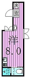 VARY's北千住 ワンルームの間取図画像