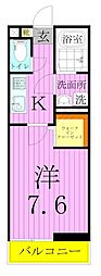 リブリプロスペール 1Kの間取図画像