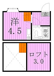 プラザドゥミハルB ワンルームの間取図画像