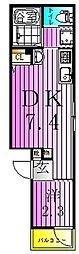 DuoLuxe足立小台 1DKの間取図画像