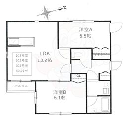 間取図画像 2LDK