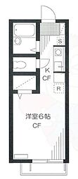 メゾン・ボヌール ワンルームの間取図画像