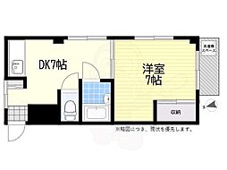 エクセル深大寺 1DKの間取図画像