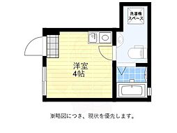 アヴニール上北沢 ワンルームの間取図画像