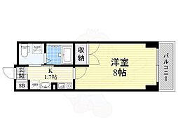 アンビックスつつじヶ丘A棟 1Kの間取図画像