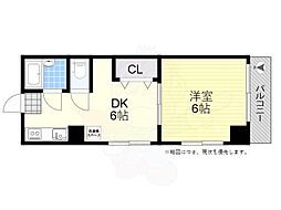 ハウスチェリー千歳台 1DKの間取図画像