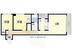 アーバンコート南烏山 2LDKの間取図画像