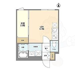 ウェルスクエア八幡山 1LDKの間取図画像