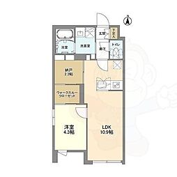 ウェルスクエア八幡山 1SLDKの間取図画像