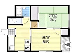 ハイツプリズムA 2Kの間取図画像