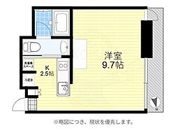 ヴィラ・ロンド ワンルームの間取図画像