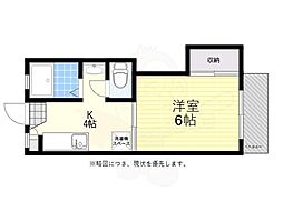メゾンベル 1Kの間取図画像