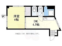 ハウスアゼリア 1DKの間取図画像