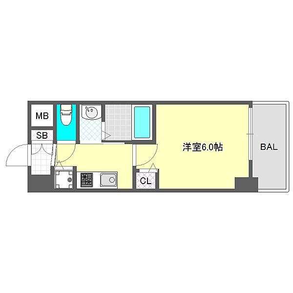 ライブカーサ本町 ｜大阪府大阪市中央区南久宝寺町２丁目(賃貸マンション1K・13階・22.12㎡)の写真 その2