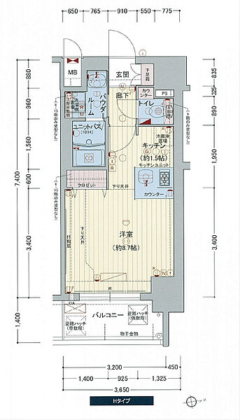 プレサンス阿波座ステーションフロント ｜大阪府大阪市西区立売堀５丁目(賃貸マンション1K・10階・27.01㎡)の写真 その2