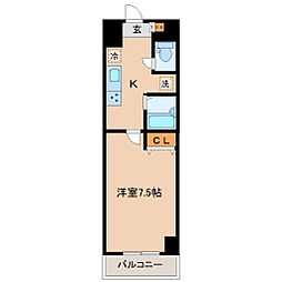 プロシード仙台小鶴新田 1Kの間取図画像