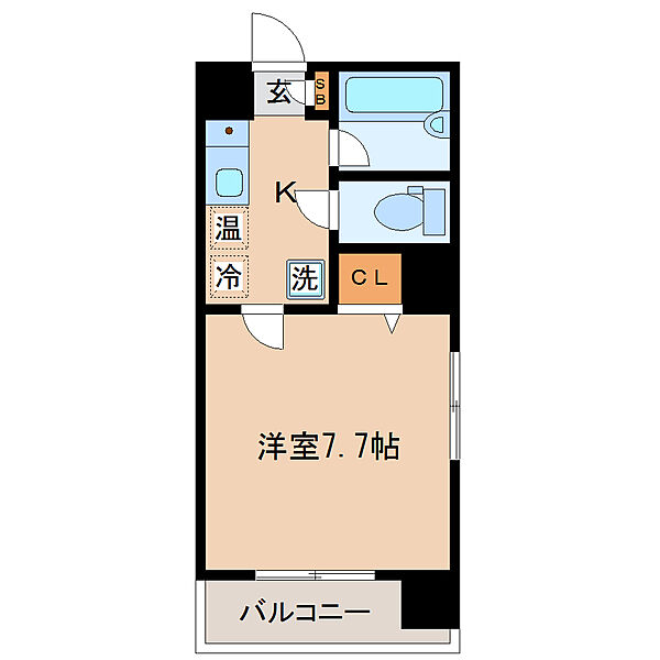 カーサ・デ・セントロ ｜宮城県仙台市青葉区本町２丁目(賃貸マンション1K・7階・24.85㎡)の写真 その2