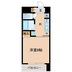 プランドビル本町 1Kの間取図画像