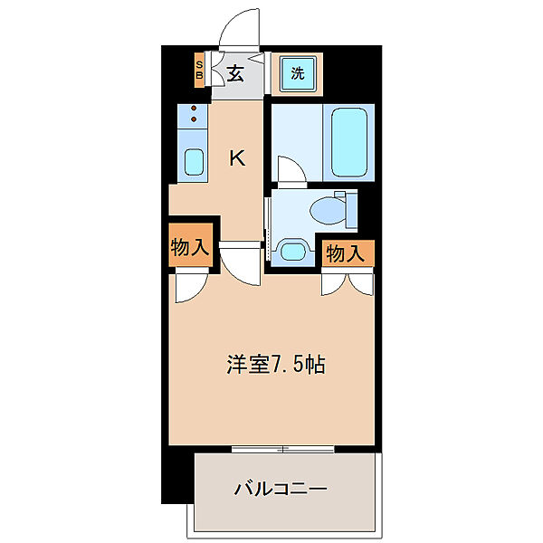 宮城県仙台市青葉区大町２丁目(賃貸マンション1K・7階・25.00㎡)の写真 その2