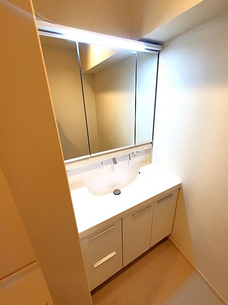 画像18:人気のシャワー付き洗面化粧台です。身だしなみを整える際に便利です。