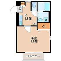 宮城県仙台市青葉区高松３丁目（賃貸アパート1K・2階・30.00㎡） その2