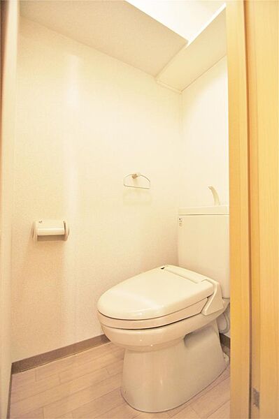 画像16:トイレの上部に小棚があります。