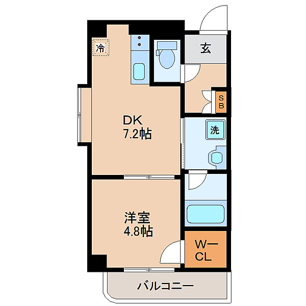 しゃとれ小松島 ｜宮城県仙台市青葉区小松島３丁目(賃貸マンション1DK・3階・30.82㎡)の写真 その2