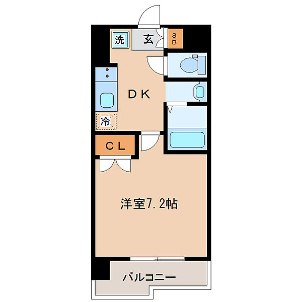 レジディア仙台原ノ町 ｜宮城県仙台市宮城野区原町３丁目(賃貸マンション1K・5階・25.26㎡)の写真 その2