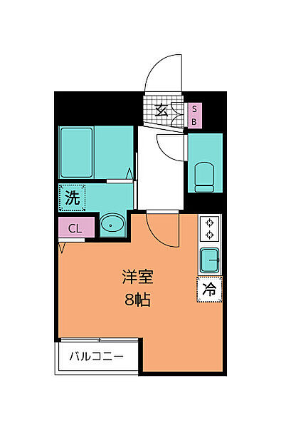 de luxe霊屋下 ｜宮城県仙台市青葉区霊屋下(賃貸マンション1R・4階・23.86㎡)の写真 その2