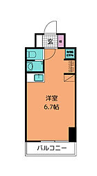 アソルティ東二番丁 ワンルームの間取図画像