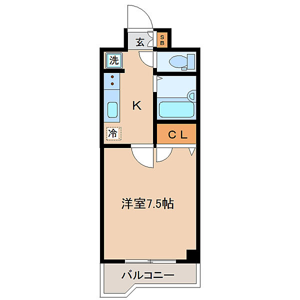 宮城県仙台市青葉区木町通１丁目(賃貸マンション1K・5階・23.98㎡)の写真 その2