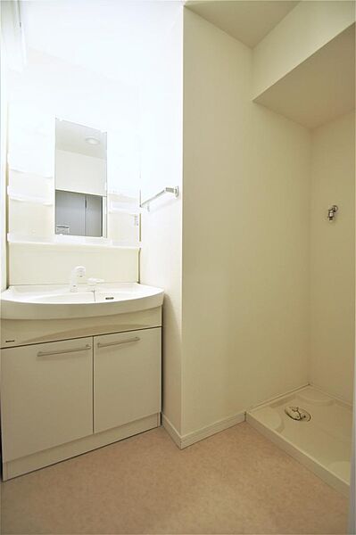 画像18:洗面所には洗面化粧台・洗濯機置き場があります。