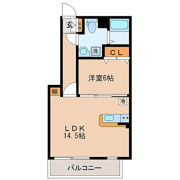 宮城県仙台市若林区新寺４丁目(賃貸マンション1LDK・3階・44.60㎡)の写真 その2