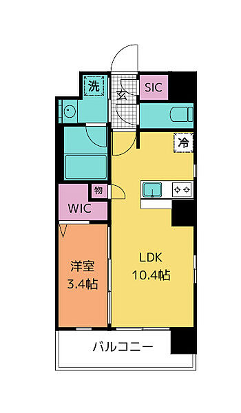 シーズンフラッツSENDAI EAST ｜宮城県仙台市宮城野区鉄砲町西(賃貸マンション1LDK・10階・34.26㎡)の写真 その2