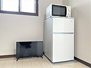冷蔵庫、電子レンジ、TV