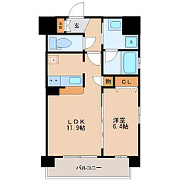 ノーブルプレイス北四番丁 1LDKの間取図画像