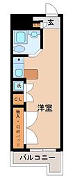 ラ・パルフェ・ド国見 ワンルームの間取図画像