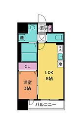 サンライズ支倉町 1LDKの間取図画像